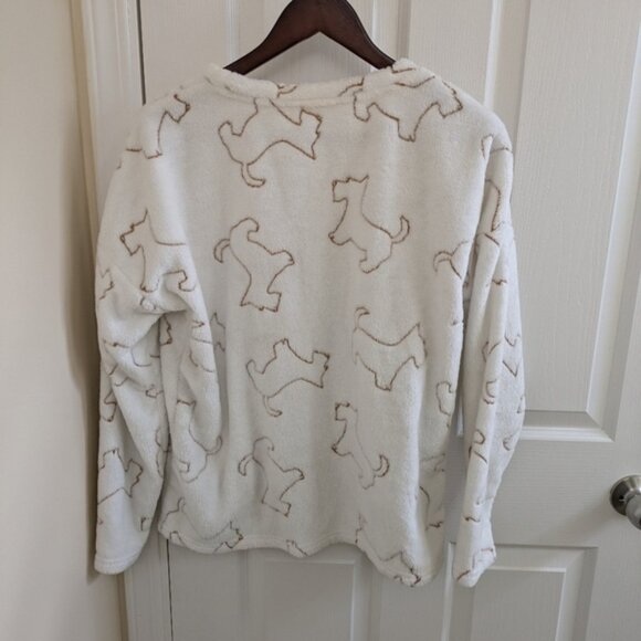 La Vie En Rose Cream Fleece Top - Women's small - Picture 2 of 4